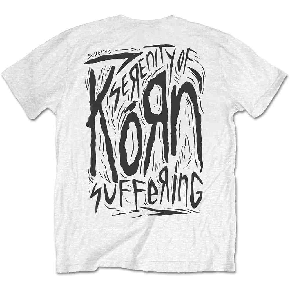 Korn Scratched Type Mens Tshirt White Attitude Europe